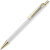 Ручка шариковая Lobby Soft Touch Gold, белая